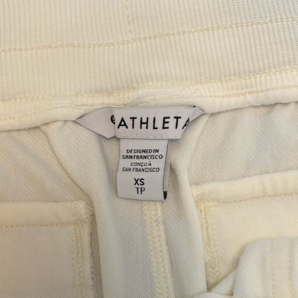 Athleta Farallon Sz XS Midi Short Organic Cotton Cream Commute Work Travel EUC - Picture 11 of 12